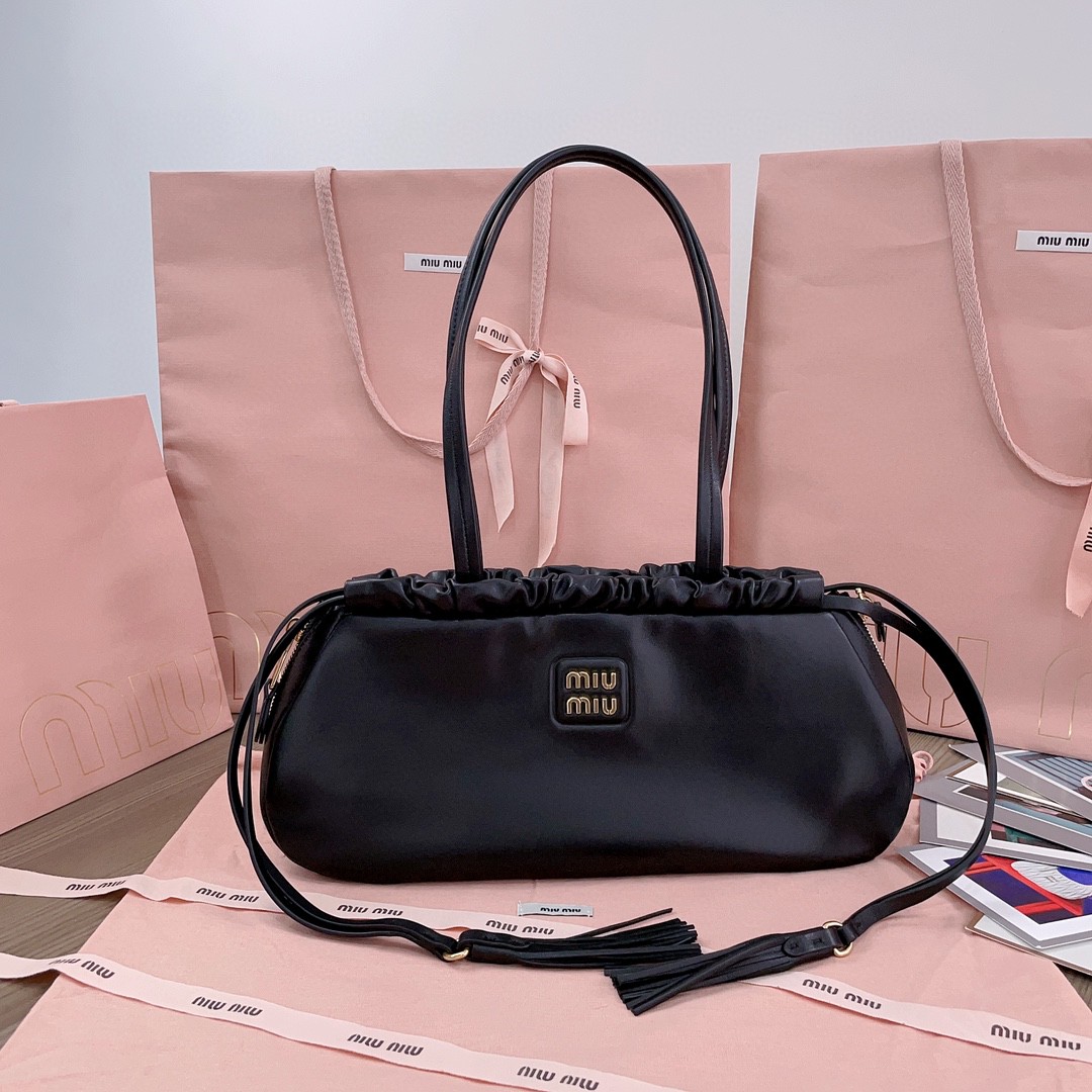 Miu Miu 5BG287 nappa leather bag black m1