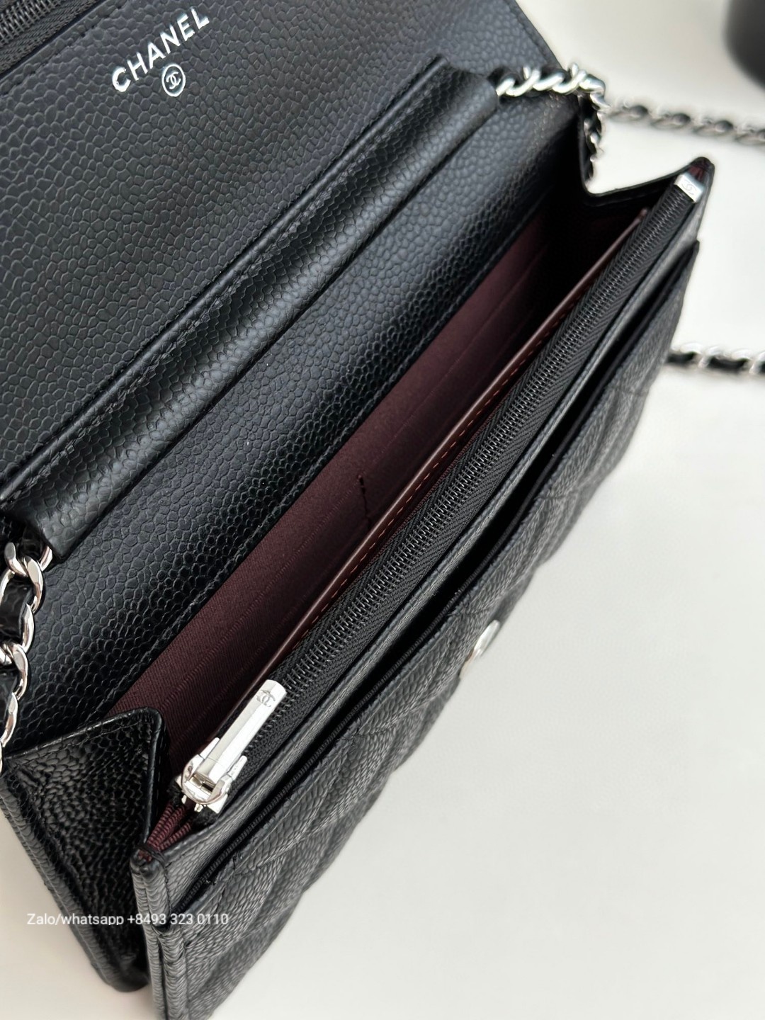 Chanel woc grained calfskin gold-Tone Metal Black