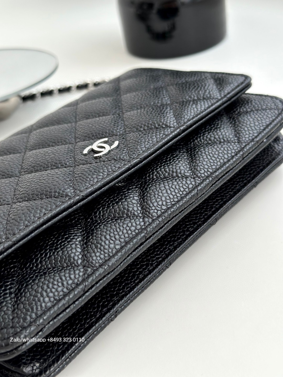 Chanel woc grained calfskin gold-Tone Metal Black