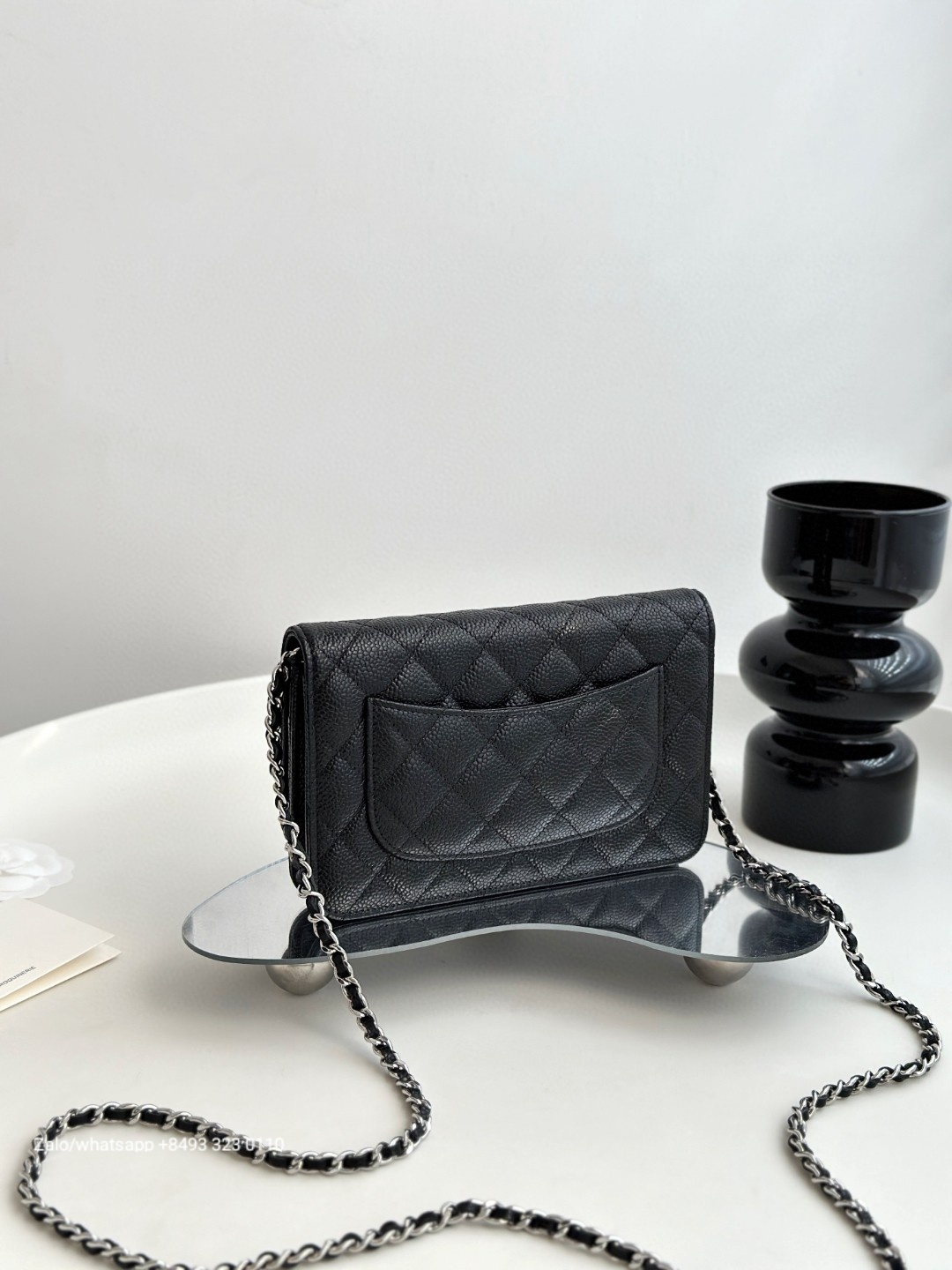 Chanel woc grained calfskin gold-Tone Metal Black