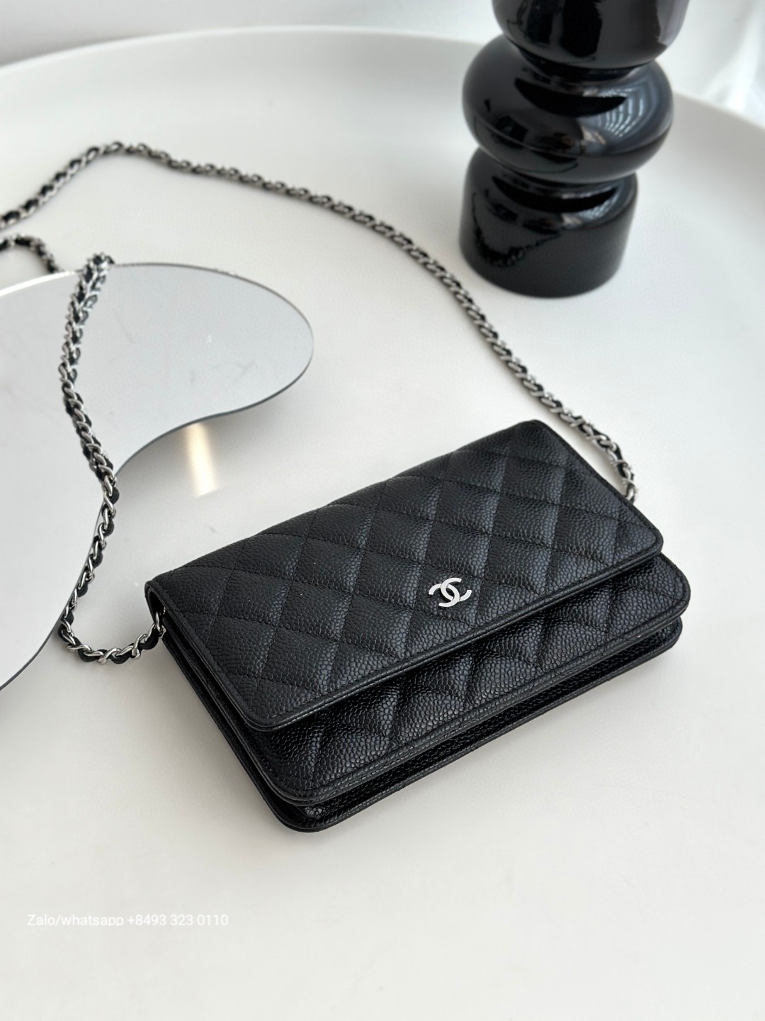 Chanel woc grained calfskin gold-Tone Metal Black