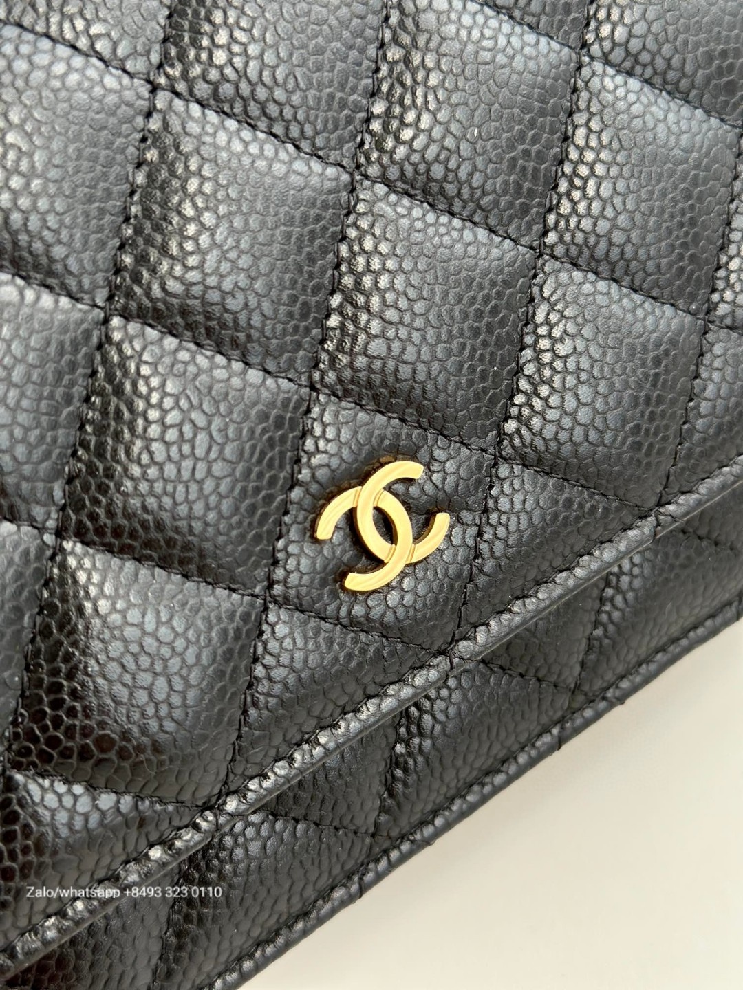 Chanel woc grained calfskin gold-Tone Metal Black