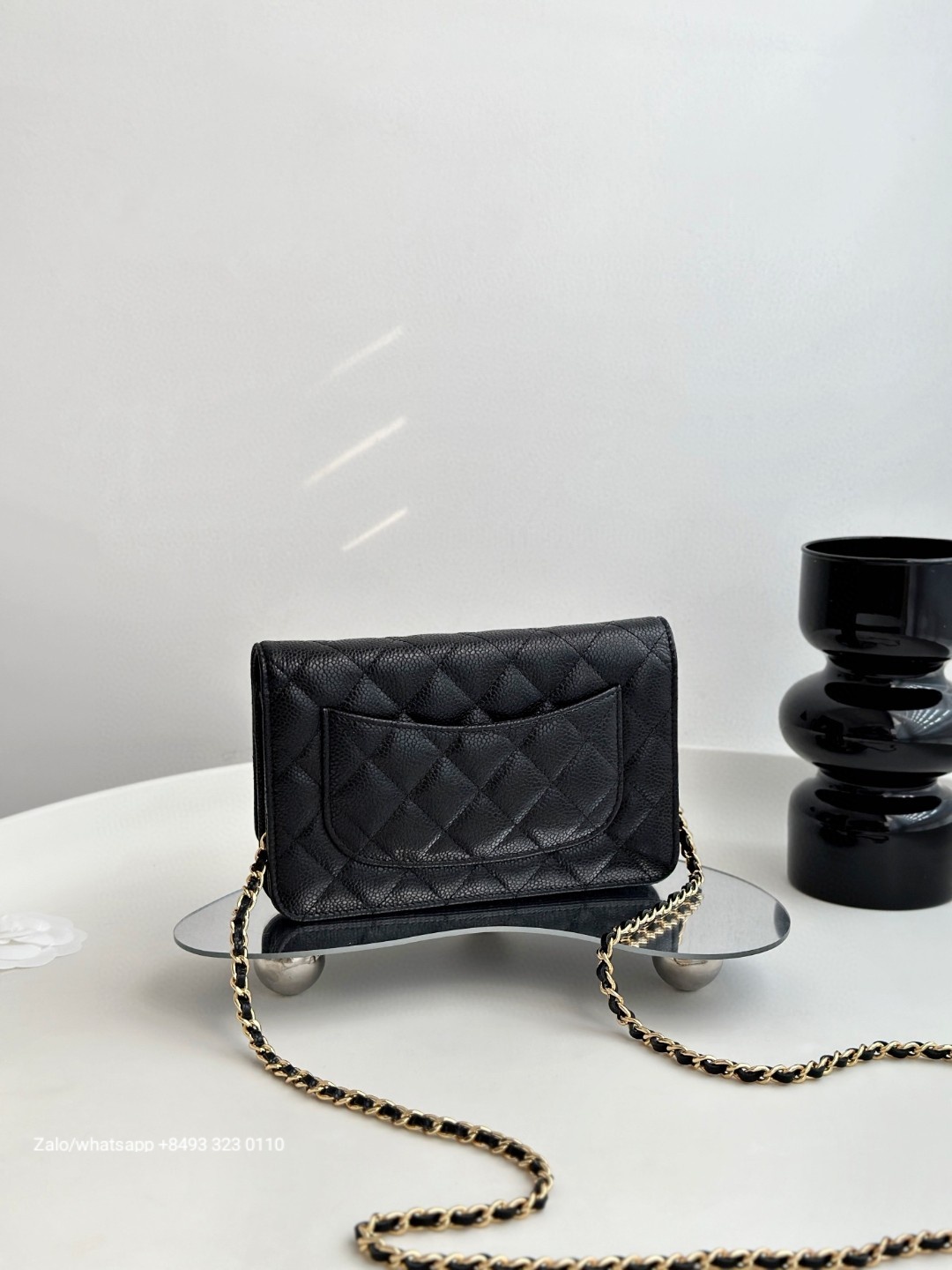 Chanel woc grained calfskin gold-Tone Metal Black