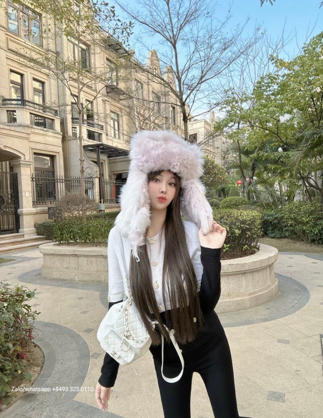 CHANEL Small Duma BACKPACK Lambskin Gold-Tone Metal White