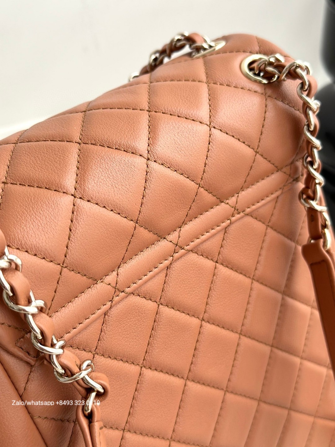 CHANEL Small Duma BACKPACK Lambskin Gold-Tone Metal beige