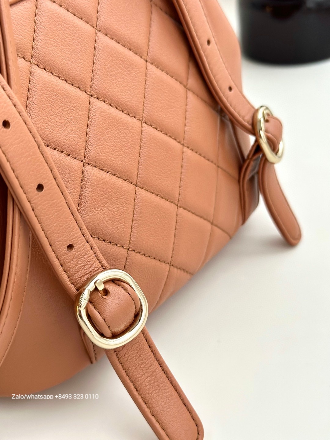 CHANEL Duma BACKPACK Lambskin Gold-Tone Metal beige