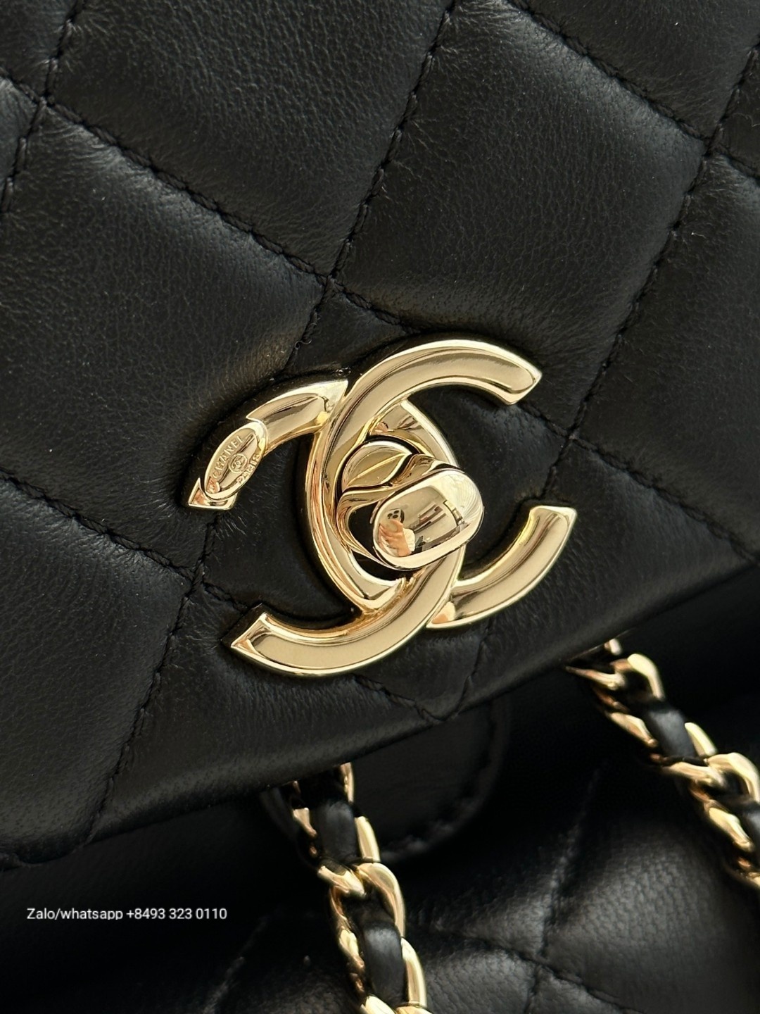 CHANEL Duma BACKPACK Lambskin Gold-Tone Metal Black