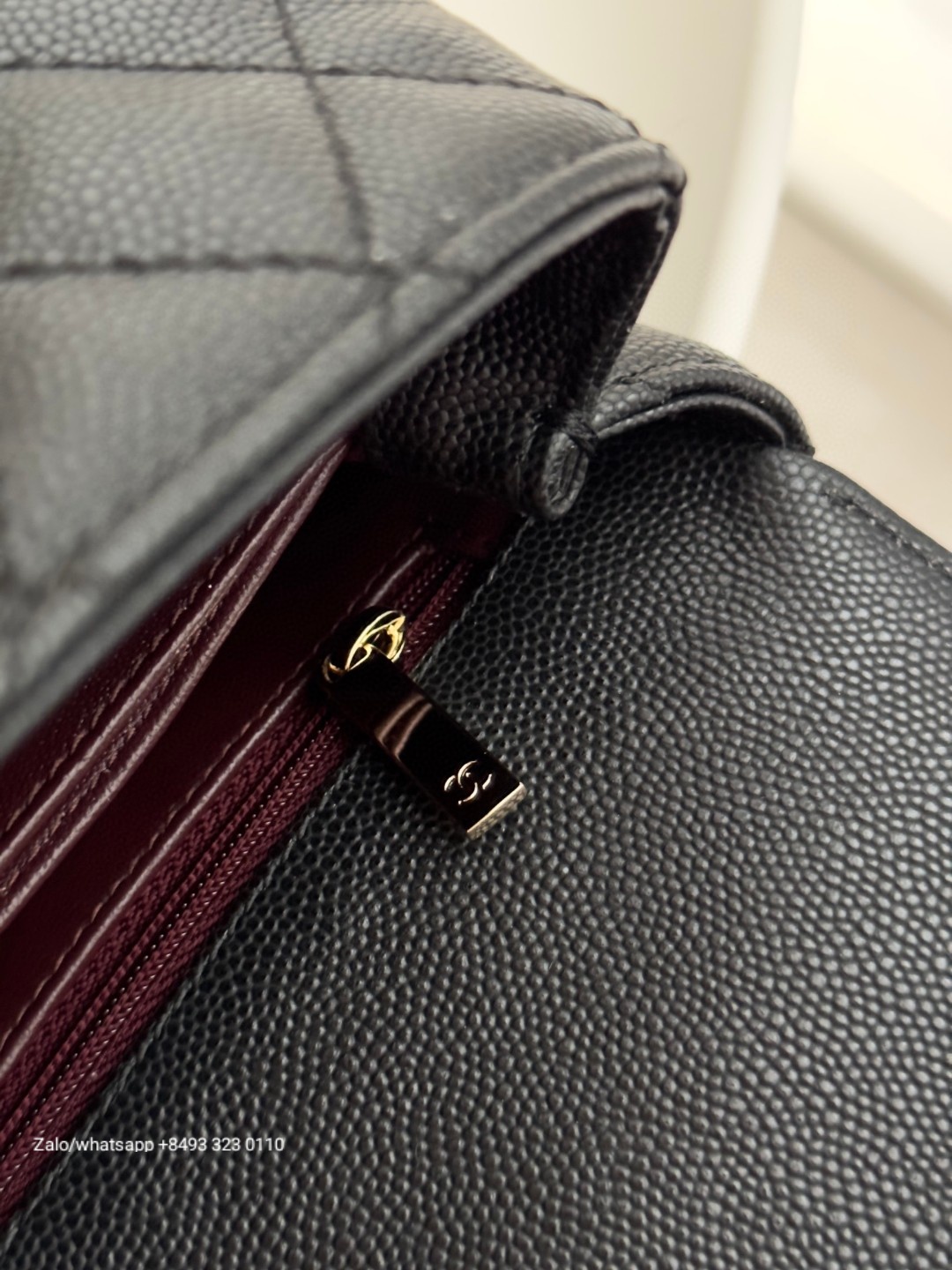 CHANEL 23A Medium Coco handle bag Grained Calfskin Gold-Tone Metal Black