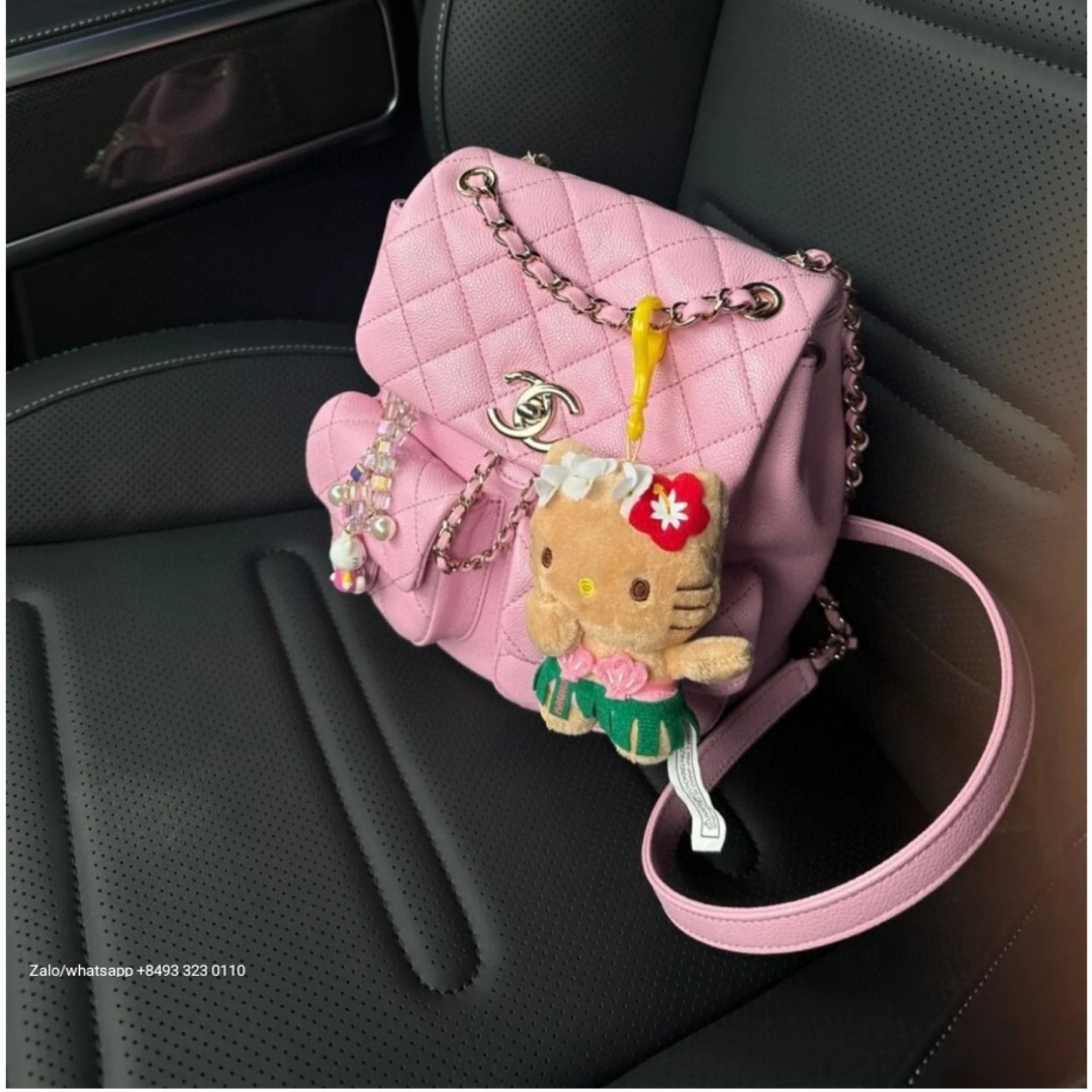 CHANEL Small BACKPACK Grained Calfskin & Gold-Tone Metal Pink AS3787