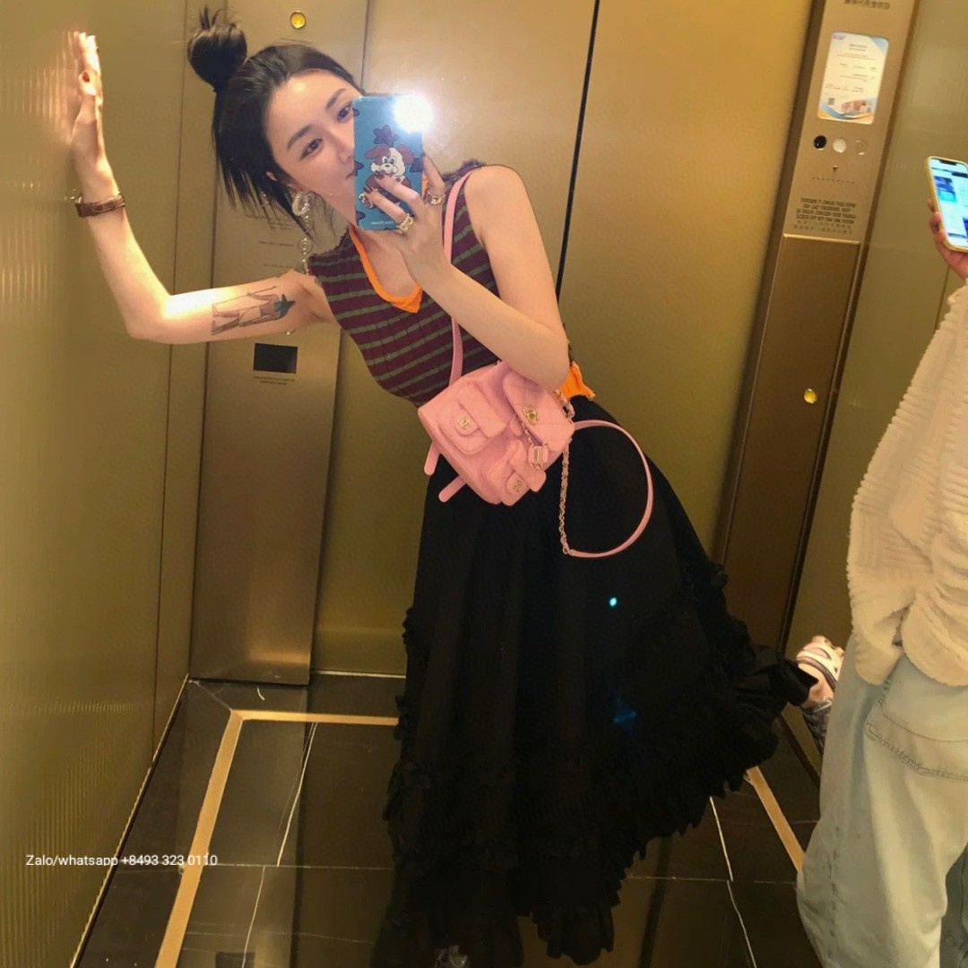 CHANEL Small BACKPACK Grained Calfskin & Gold-Tone Metal Pink AS3787