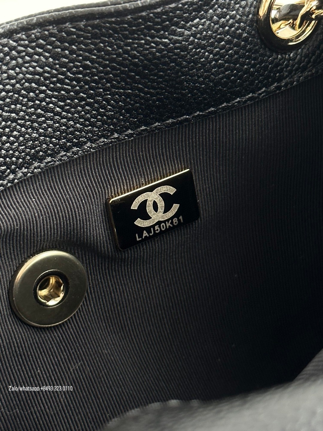 CHANEL BACKPACK Grained Calfskin & Gold-Tone Metal Black AS3787