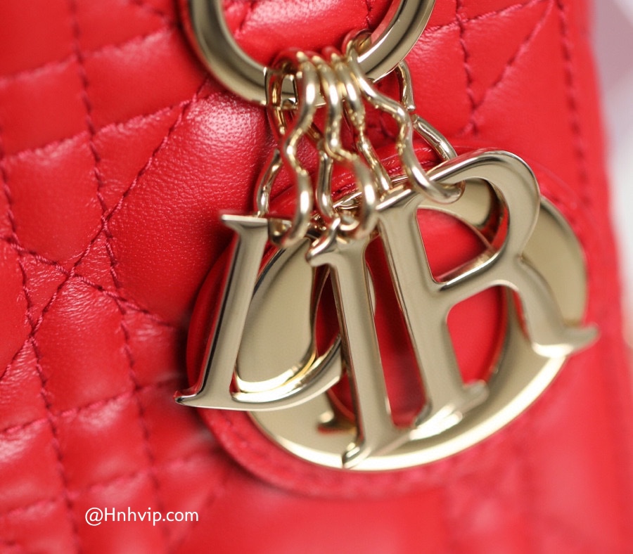 MINI LADY DIOR BAG Cloud Red Cannage Lambskin