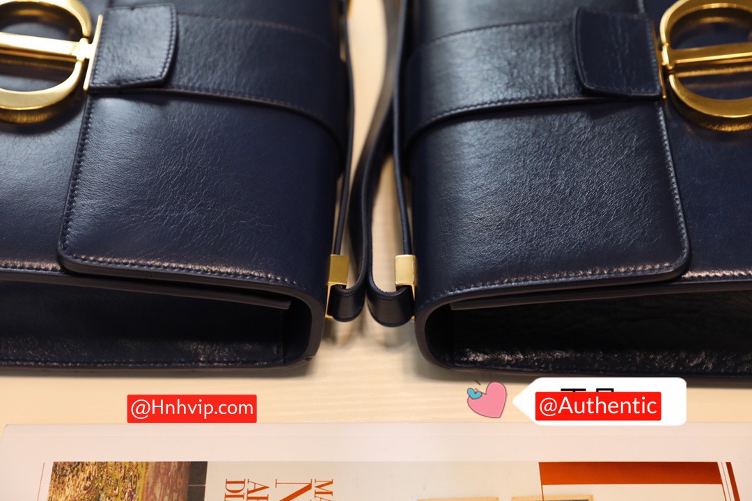 DIOR Indigo blBlue 30 Montaigne Shiny Crinkled Lambskin Flap Bag