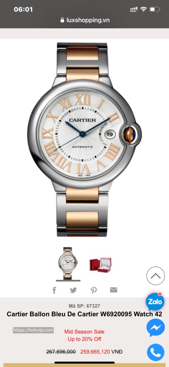 Ballon Bleu de Cartier W6920095