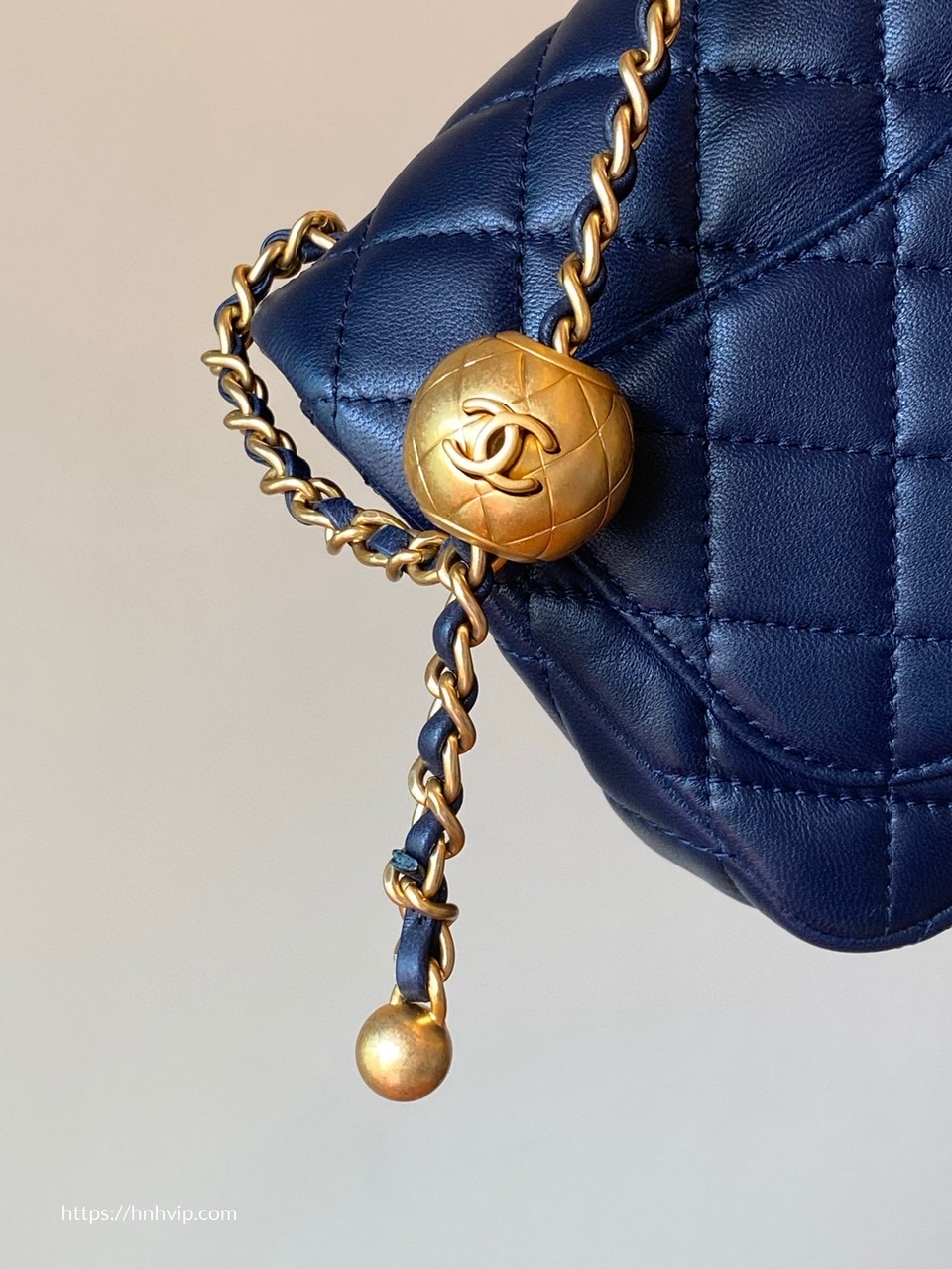 Chanel Classic Flap Runway Square Mini Pearl Crush Lambskin Leather