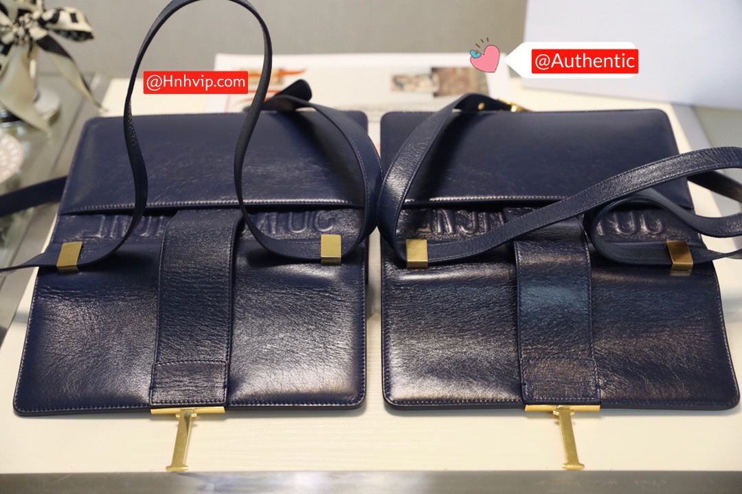 DIOR Indigo blBlue 30 Montaigne Shiny Crinkled Lambskin Flap Bag