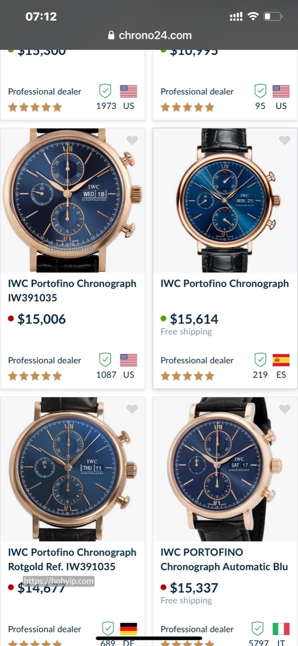 IWC IW391035 PORTOFINO CHRONOGRAPH