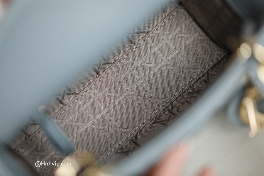 MINI LADY DIOR BAG Cloud Blue Cannage Lambskin