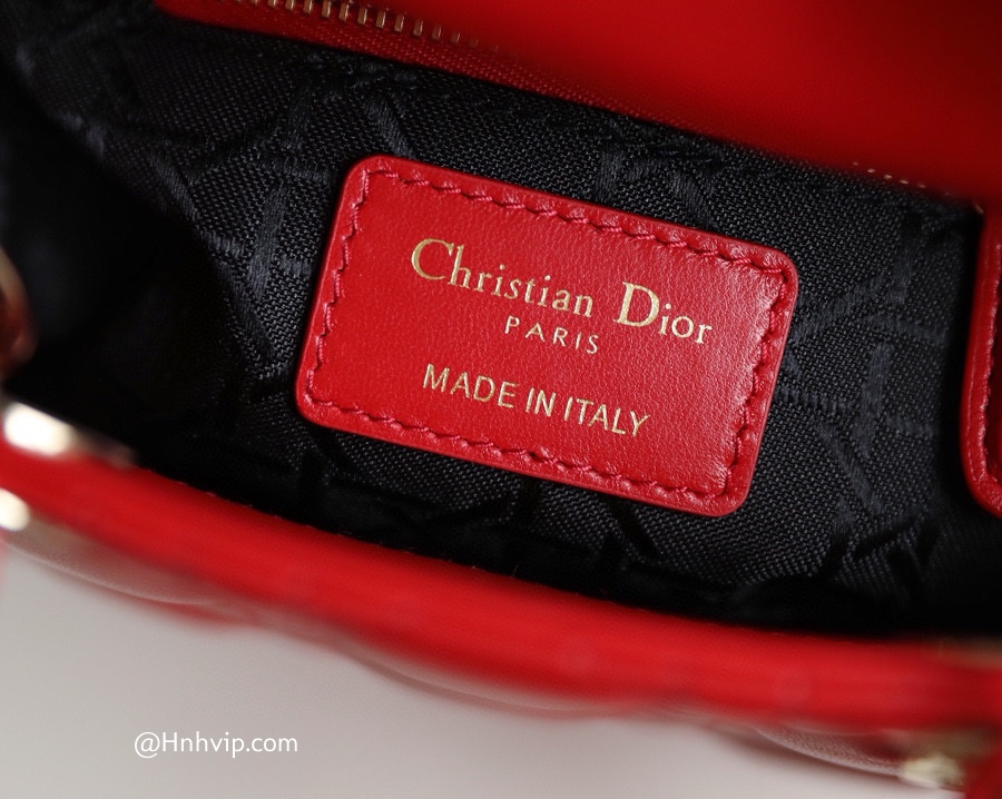 MINI LADY DIOR BAG Cloud Red Cannage Lambskin