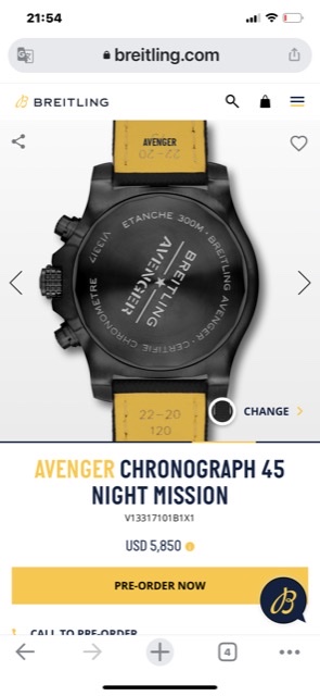 Breitling AVENGER CHRONOGRAPH 45 NIGHT MISSION