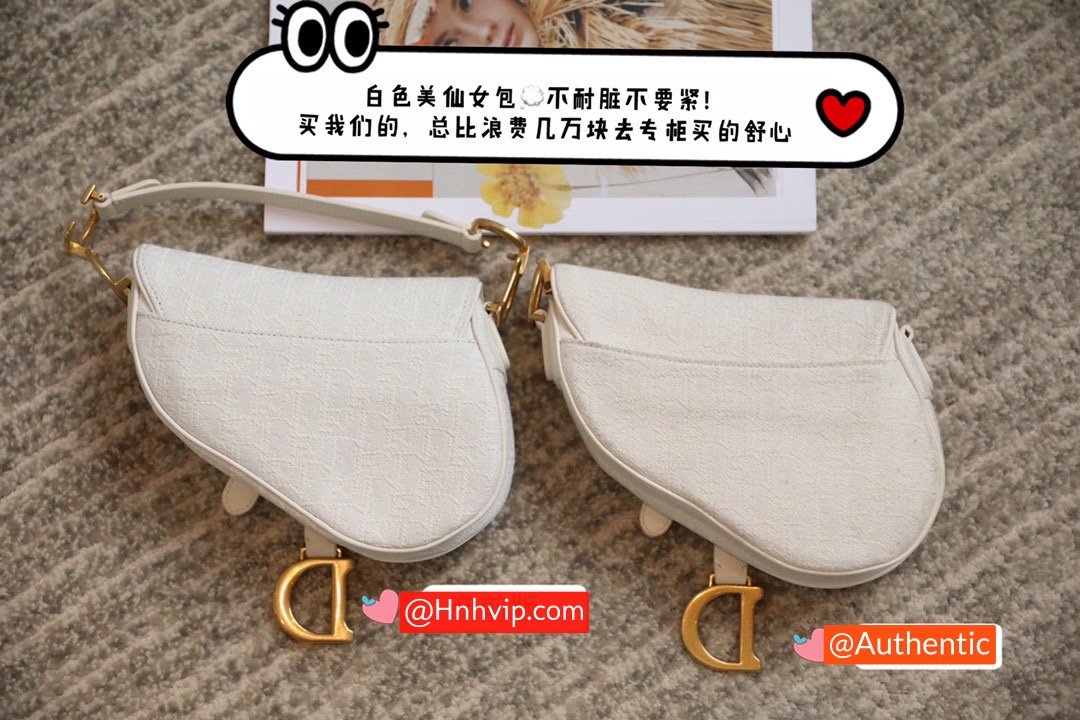 DIOR Mini SADDLE BAG White Dior Oblique Jacquard
