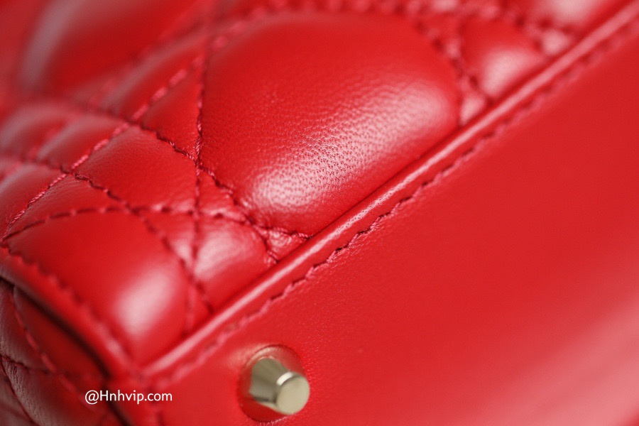 MINI LADY DIOR BAG Cloud Red Cannage Lambskin