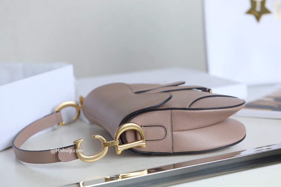 DIOR SADDLE BAG Warm Taupe Grained Calfskin