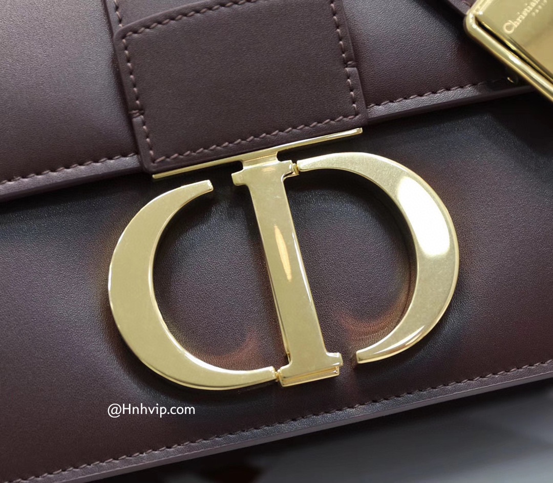 DIOR 30 MONTAIGNE BAG Burgundy Box Calfskin
