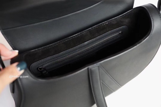 DIOR SADDLE BAG Black Ultramatte Calfskin