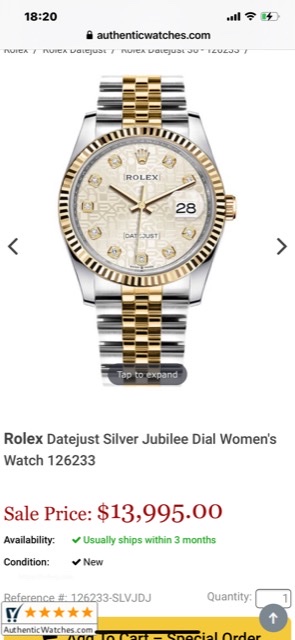 Rolex Datejust 36 M126233-0027 36mm