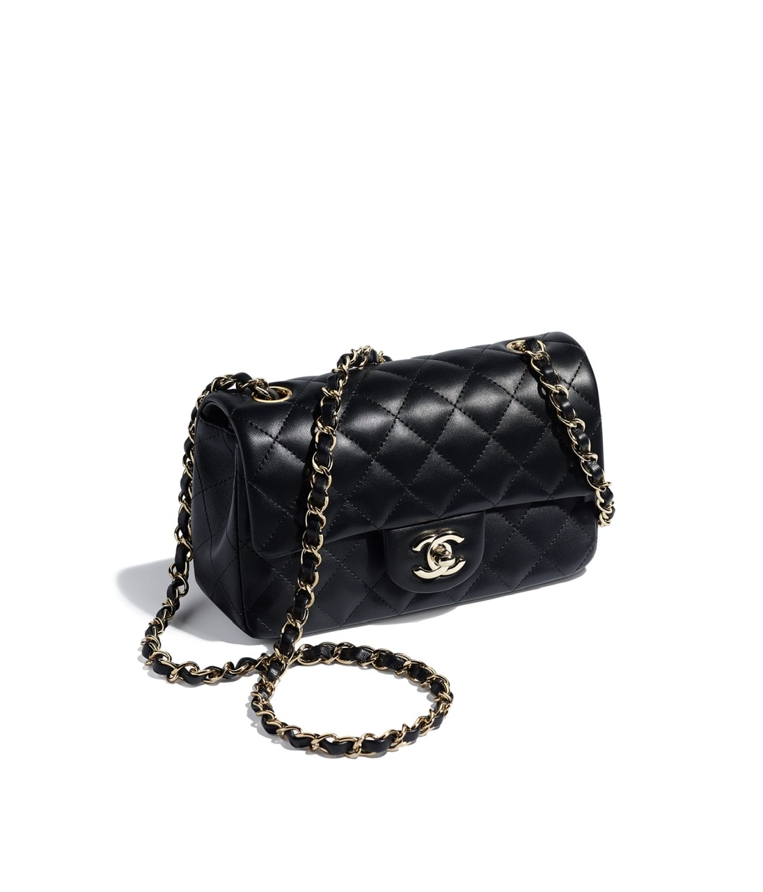 Chanel Flap Bag With Pearl And Woven Chain CC Logo  Bragmybag