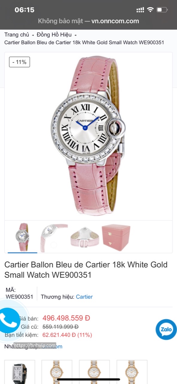 BALLON BLEU DE CARTIER WACTH WE900351