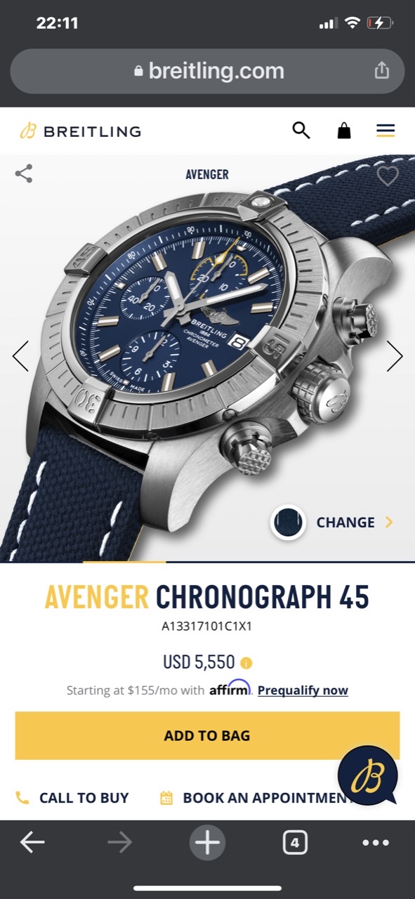 Breitling AVENGER CHRONOGRAPH 45 NIGHT MISSION
