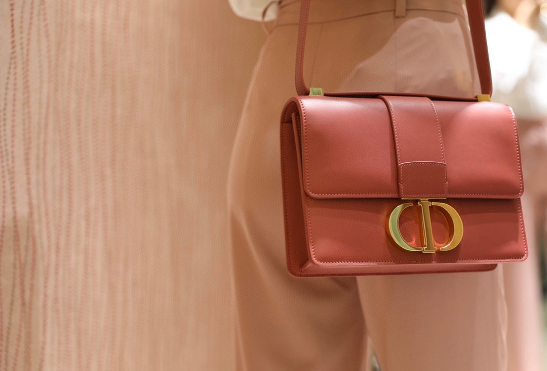 DIOR 30 MONTAIGNE BAG Brick Red Box Calfskin