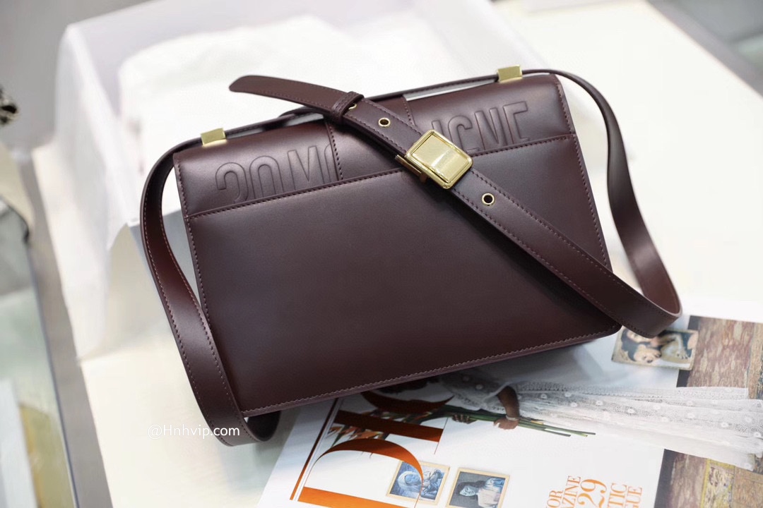 DIOR 30 MONTAIGNE BAG Burgundy Box Calfskin