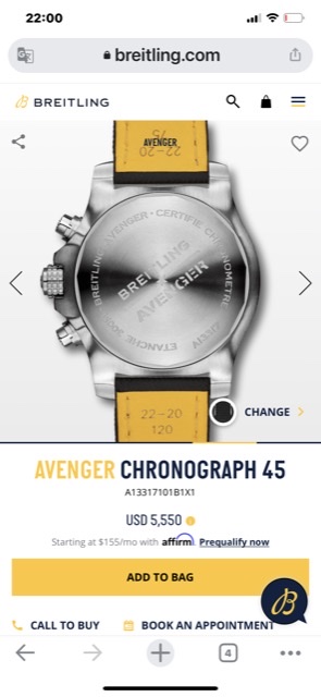 Breitling AVENGER CHRONOGRAPH 45 NIGHT MISSION