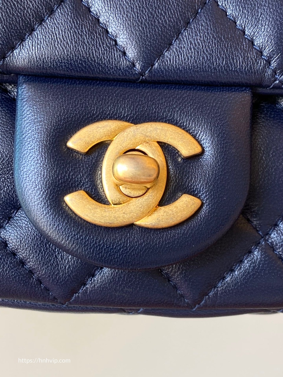 Chanel Classic Flap Runway Square Mini Pearl Crush Lambskin Leather