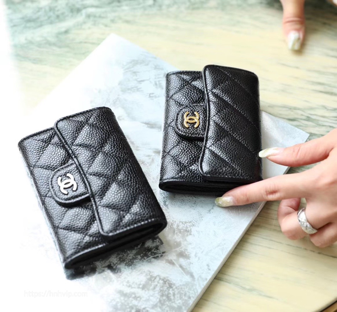 Chanel CLASSIC CARD HOLDER Grained Calfskin & Gold-Tone Metal Black | Hàng  hiệu 1:1 HVip