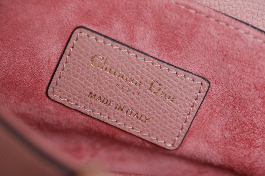 DIOR SADDLE BAG Pink Grained Calfskin