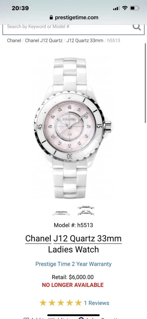 Chanel J12 WATCH, 33 MM