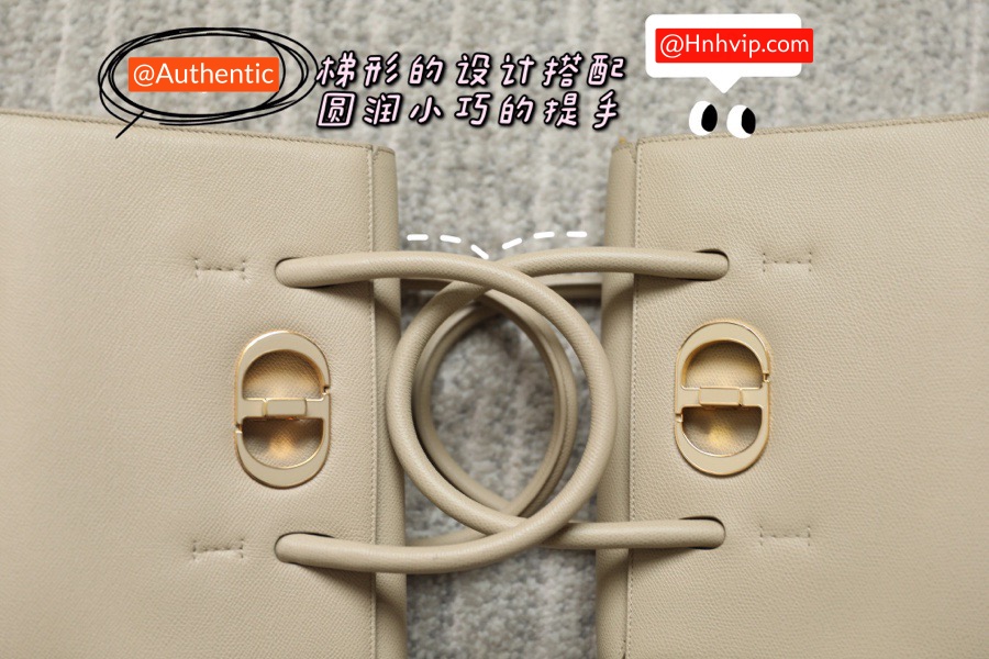 DIOR MEDIUM ST HONORÉ TOTE IVORY Grained Calfskin