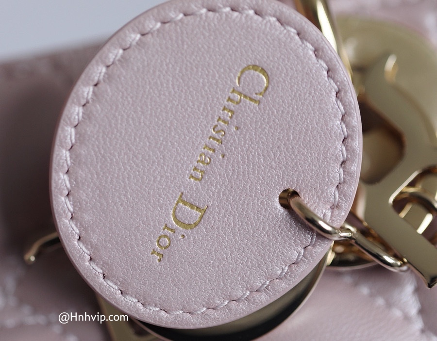 MINI LADY DIOR BAG Lotus-Colored Beaded Cannage Lambskin