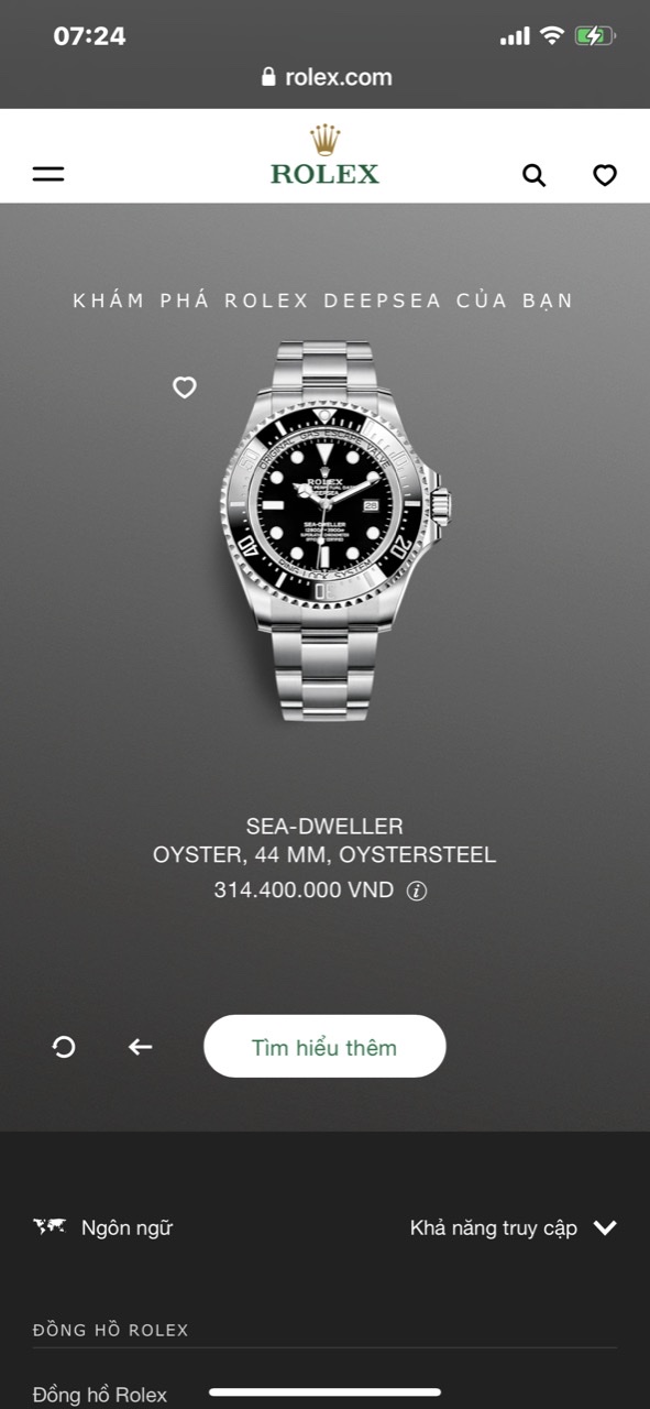Rolex OYSTER PERPETUAL DEEPSEA m126660-0001
