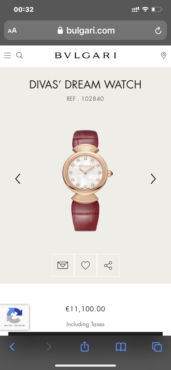 BVLGARI DIVAS’ DREAM WATCH 102840