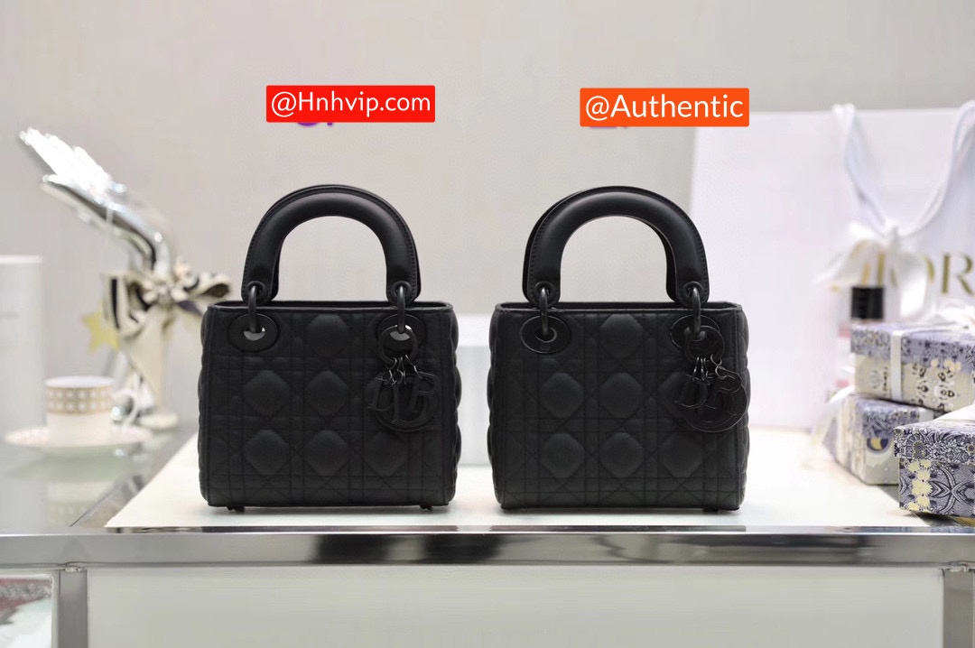 MINI LADY DIOR BAG Black Ultramatte Cannage Calfskin