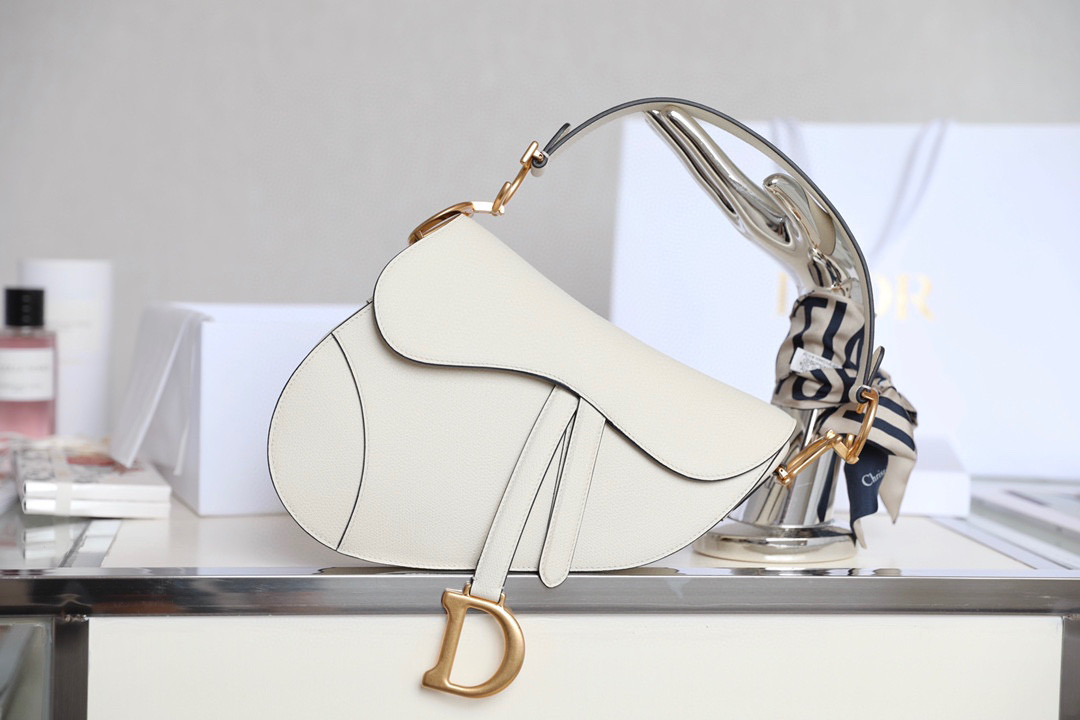 DIOR SADDLE BAG Latte Grained Calfskin