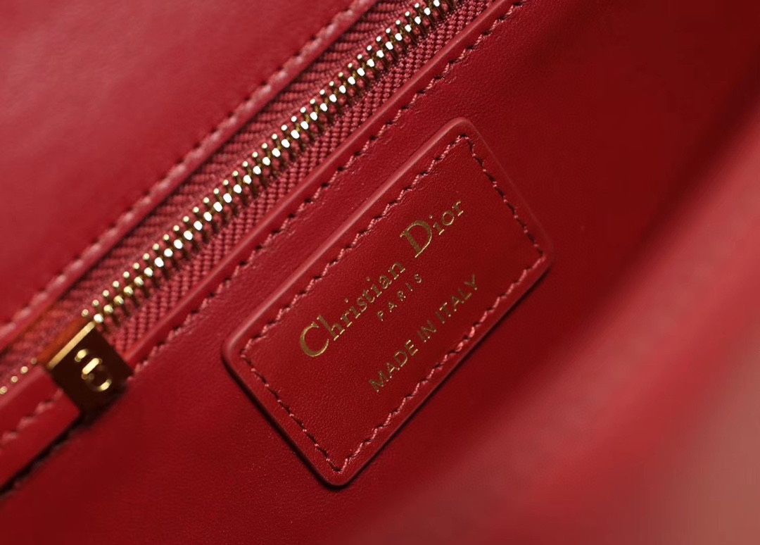 DIOR 30 MONTAIGNE BAG Brick Red Box Calfskin