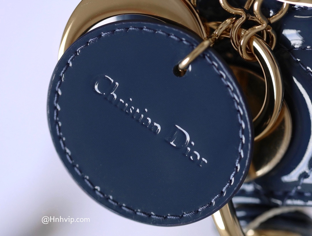 MINI LADY DIOR BAG Cloud Blue Patent Cannage Calfskin