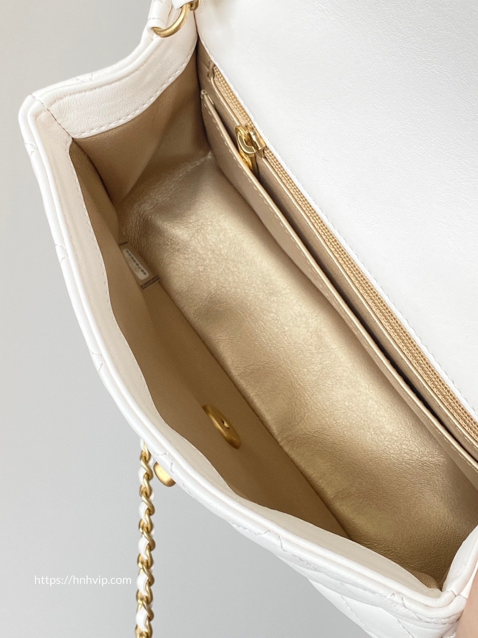 Chanel Classic Flap Runway Square small Pearl Crush Lambskin Leather