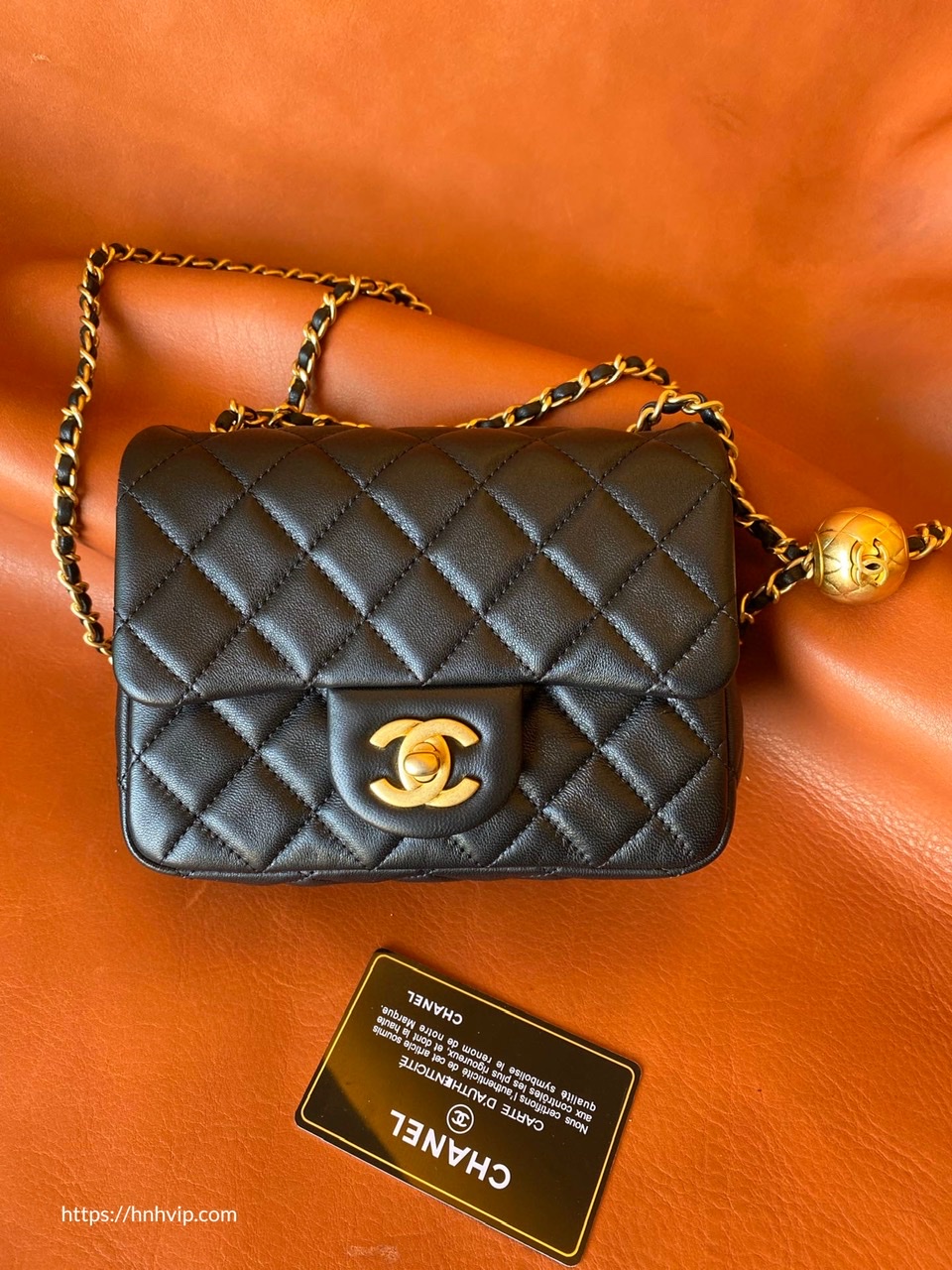 Chanel Mini Square Classic Flap bag with Ruthenium Hardware  AWL3630   LuxuryPromise